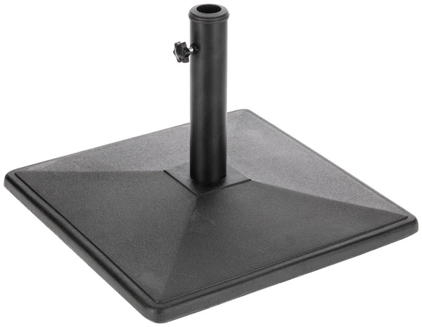 stojak na parasol Alcaria; 50x50x5 cm (DxSxW); czarny; kwadrat