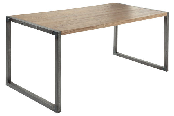 stół Torres prostokątny; 160x80x75 cm (DxSxW); Platte dąb antyczny/szary, stelaż szary; prostokątny