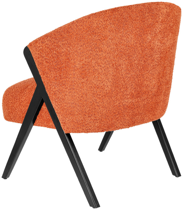 Sessel Caso Boucle; 69x70x77 cm (SxGxW); siedzisko terakota, stelaż czarny