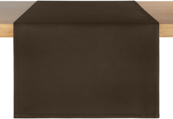 bieżnik Emporia; 40x130 cm (SxD); ciemny brąz; prostokątny