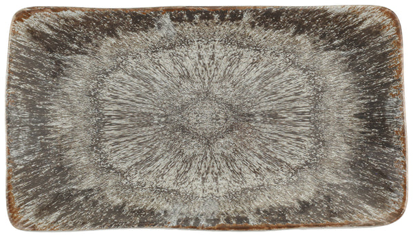 talerz Iris; 28.2x15.1x2.4 cm (DxSxW); szary/brązowy; prostokątny; 2 sztuka / opakowanie
