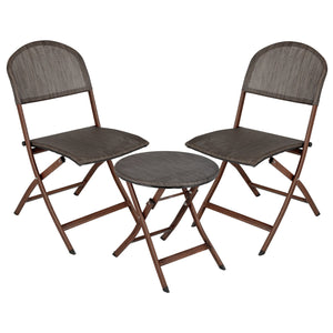 Outdoor Bistro-Set Romalia; siedzisko antracyt