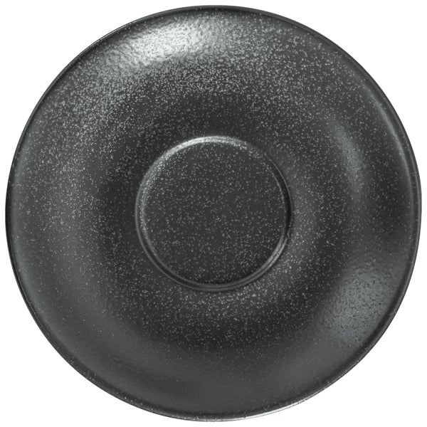spodek do filiżanki do espresso Masca; 12x2.5 cm (ØxW); czarny; okrągły; 6 sztuka / opakowanie