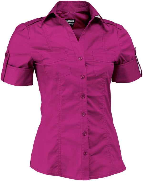 bluzka damska Kate krótki rękaw; Kleidergröße 42; jeżyna