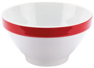 miska Multi-Color; 440ml, 13.8x5.5 cm (ØxW); biały/czerwony; 6 sztuka / opakowanie