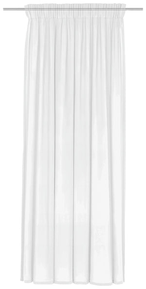 Transparenter Vorhang Quarz Bleistiftfaltenband; 750x175 cm (SxW); biały/transparentny