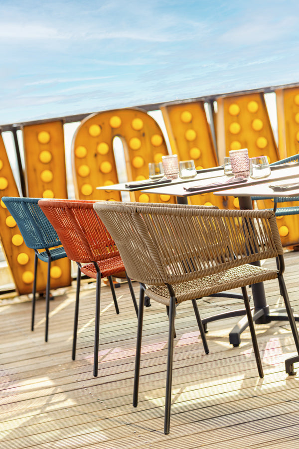 Stuhl Samo; 62x58x78 cm (SxGxW); siedzisko beżowy, stelaż czarny; 2 sztuka / opakowanie