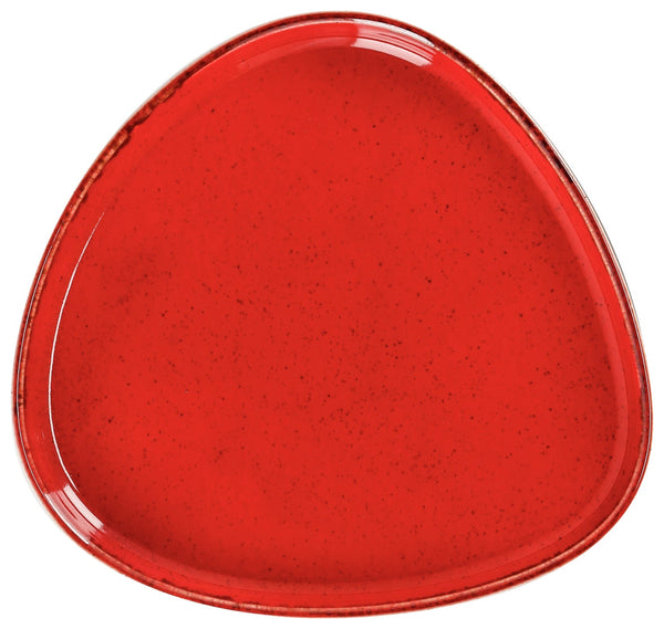 talerz płaski Sidina organiczny kształt z rantem; 20.7x19.5x2 cm (DxSxW); czerwony; organiczny; 6 sztuka / opakowanie