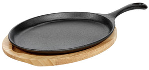 patelnia do serwowania Smart uchwyt stały; 24.5x18 cm (DxS); czarny; owalny