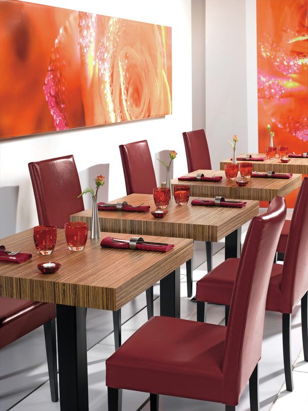 krzesło Elegance sztuczna skóra; 46.5x51x95.5 cm (SxGxW); siedzisko bordo, stelaż wenge; 2 sztuka / opakowanie