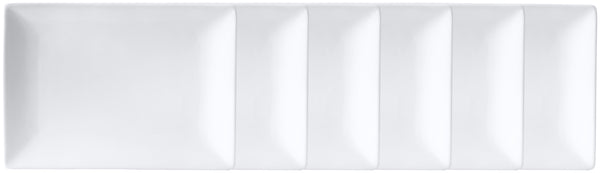 talerz Jandra prostokątny; 21x14.5x4 cm (DxSxW); biały; prostokątny; 6 sztuka / opakowanie