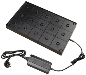 Ladestation für USB Mini-Tischleuchten 15 Plätze; 47x29x4 cm (DxSxW); czarny