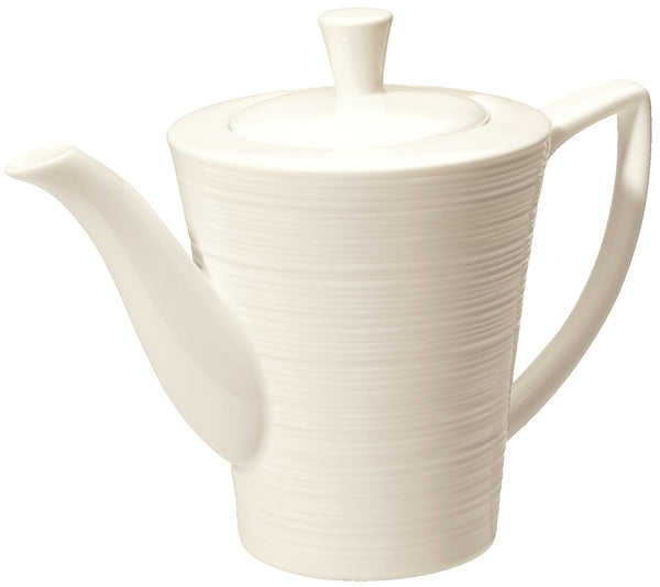 dzbanek do kawy Skyline z pokrywką; 420ml, 10x14.5 cm (ØxW); biel kremowa; okrągły; 6 sztuka / opakowanie