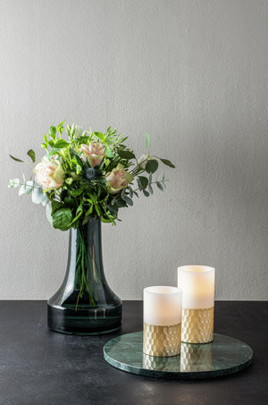 lampa stołowa LED  Sumi; 7.5x15 cm (ØxW); biel kremowa/złoto; 2 sztuka / opakowanie