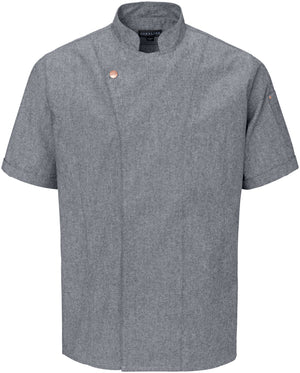 bluza kucharska męska Scott Chambray krótki rękaw ; Kleidergröße 44; szary