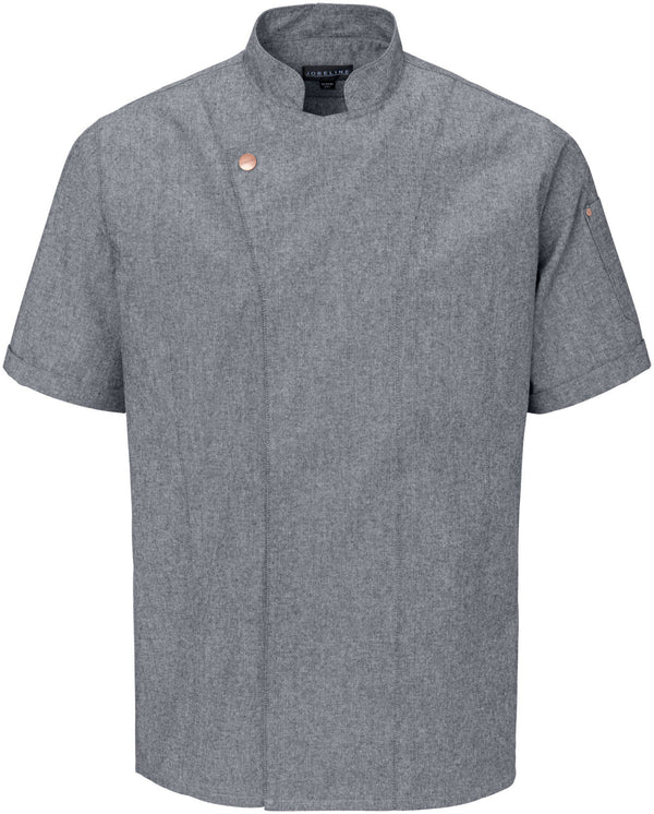 bluza kucharska męska Scott Chambray krótki rękaw ; Kleidergröße 44; szary