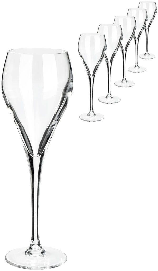 kieliszek do szampana Teplena; 160ml, 5.3x19.8 cm (ØxW); transparentny; 6 sztuka / opakowanie
