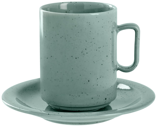 kubek Alessia; 320ml, 7.5x10 cm (ØxW); turkusowy; okrągły; 6 sztuka / opakowanie
