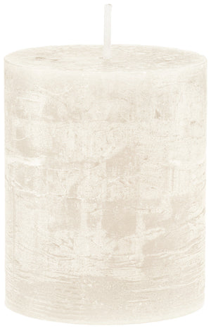świeca rustykalna Garland (6.8x8 cm); 6.8x8 cm (ØxW); biały; okrągły; 6 sztuka / opakowanie
