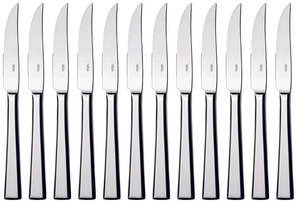 nóż do pizzy/steka Stockholm; 22.7 cm (D); srebro, Griff srebro; 12 sztuka / opakowanie