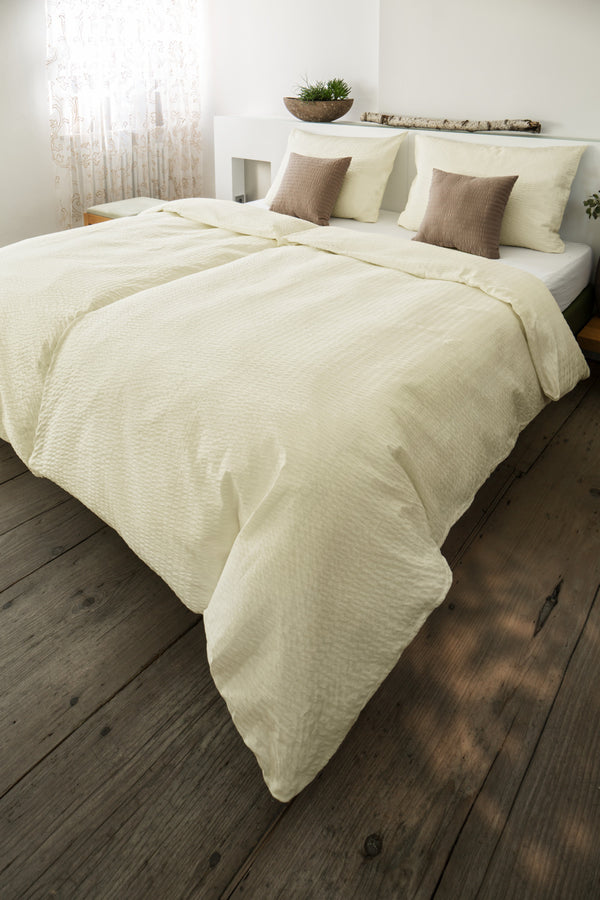 pościel Mallorca zakładka hotelowa; 160x210 cm (SxD), 65x100 cm (DxS); szampan