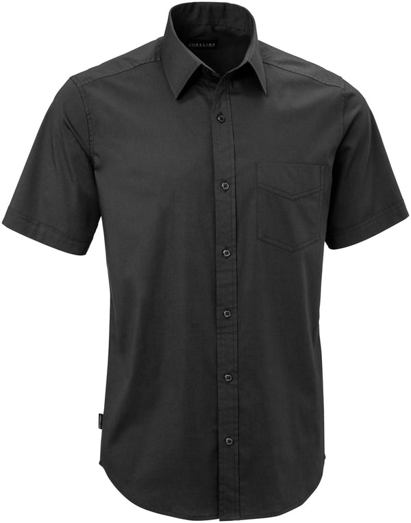 koszula męska Kim krótki rękaw; Kleidergröße 45/46; czarny