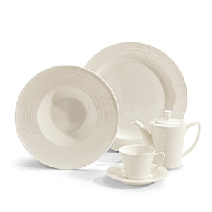 talerz płaski Skyline z szerokim rantem; 31 cm (Ø); biel kremowa; okrągły; 6 sztuka / opakowanie