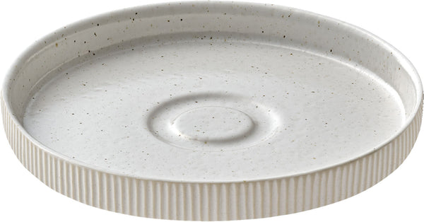 Untertasse rund Nara Relief weiß 15cm; 15x2.5 cm (ØxW); biały; okrągły; 6 sztuka / opakowanie