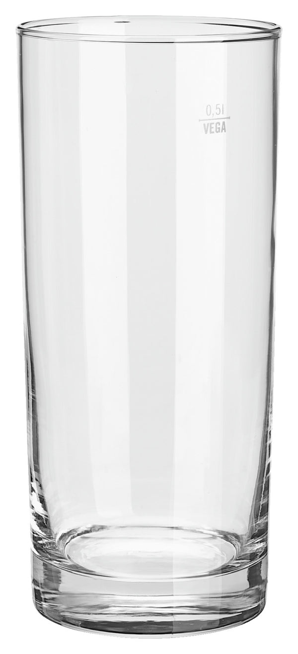 szklanka Regular; 600ml, 7.7x17.2 cm (ØxW); transparentny; 0.5 l Füllstrich, 12 sztuka / opakowanie