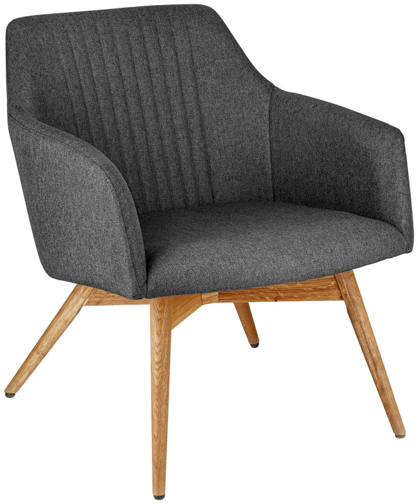 Sessel Arne; 65x76x75.5 cm (SxGxW); siedzisko antracyt, stelaż dąb/naturalny