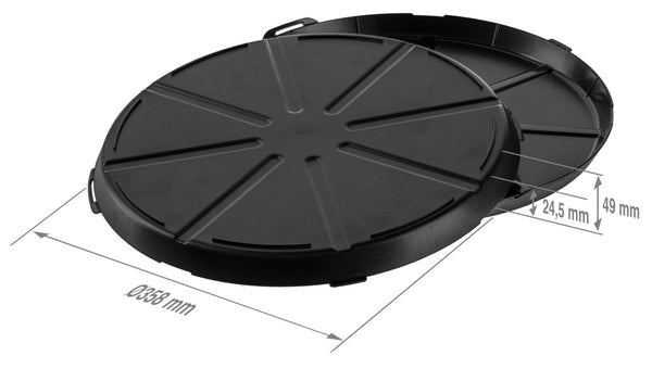 pizza box wielokrotnego użytku Yari Neo; 35.8x4.9 cm (ØxW); czarny; okrągły; 10 sztuka / opakowanie