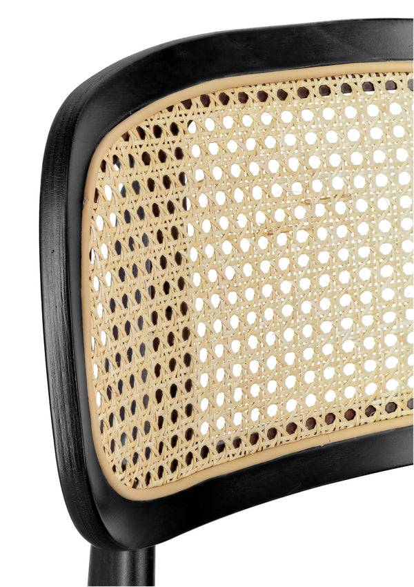 krzesło Vindo z imitacji skóry; 45x51x83 cm (SxGxW); siedzisko czarny