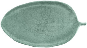 półmisek Tuska; 53.3x29.2x2.9 cm (DxSxW); zielony/szary; w kształcie liścia; 3 sztuka / opakowanie