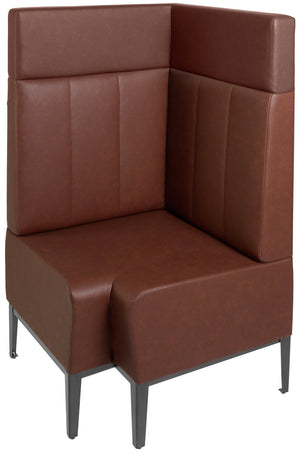 Polstersitzecke Adapto mit Rückenelement und Aufsatzpolster; 75x75x127 cm (SxGxW); siedzisko brązowy