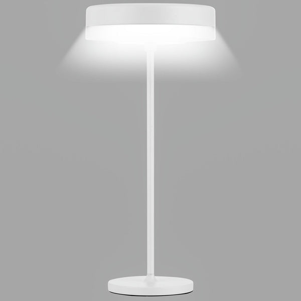 LED Tischleuchte Disk; 16x35 cm (ØxW); stelaż biały