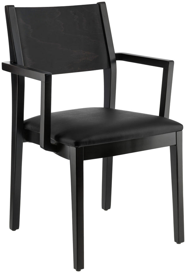 krzesło Stak sztuczna skóra; 48x51x86 cm (SxGxW); siedzisko czarny