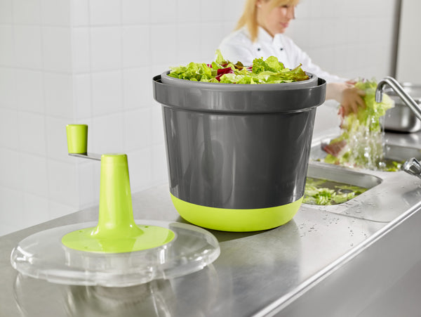 wirówka do sałaty Amanida; 30000ml, 41x58.5 cm (ØxW); zielony/transparentny/szary