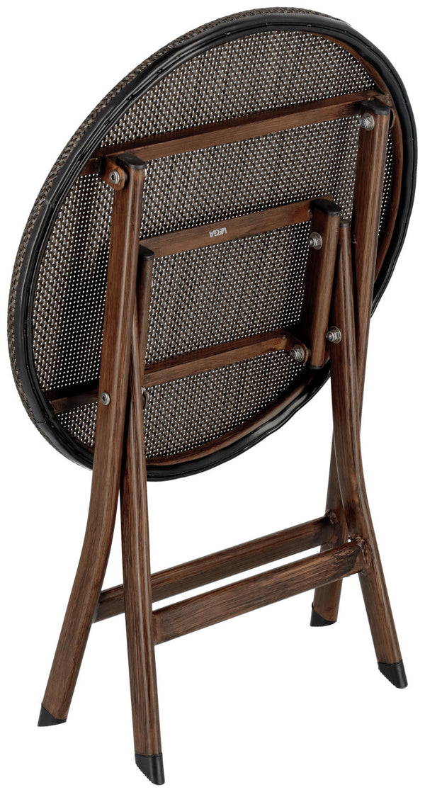 Beistelltisch Rimalia klappbar; 46x46 cm (ØxW); antracyt/brązowy; okrągły