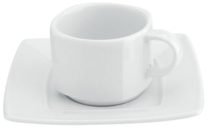 spodek do filiżanki do kawy Melbourne; 15.5x15.5 cm (DxS); biały; kwadrat; 6 sztuka / opakowanie