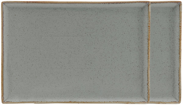 półmisek Sidina prostokątny; 35x26x2 cm (DxSxW); szary; prostokątny; 2 sztuka / opakowanie