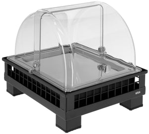 witrynka chłodząca Portland stal szlachetna 1/2; Größe GN 1/2, 35.2x29x29.9 cm (DxSxW); antracyt/transparentny/stal nierdzewna; prostokątny