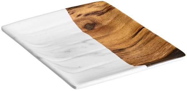 półmisek Tupelo kwadratowy; 15x15x1.5 cm (DxSxW); biały/brązowy; kwadrat; 10 sztuka / opakowanie