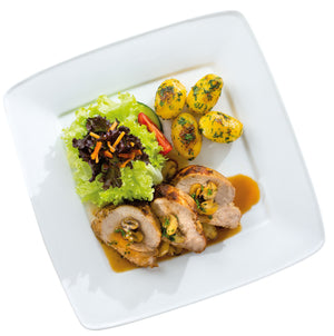 talerz płaski Jazz; 30x30 cm (DxS); biały; kwadrat; 2 sztuka / opakowanie