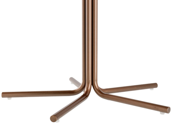 Stolik boczny Alba; 50x50 cm (WxØ); Platte marmurkowy/biały