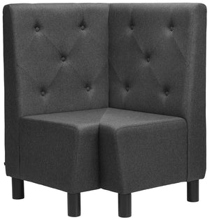 element narożny Lerida II tkanina; 75x75x102 cm (SxGxW); antracyt