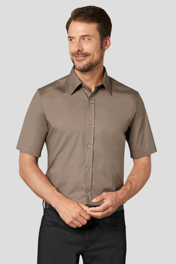 koszula męska Bruce krótki rękaw; Kleidergröße 45/46; taupe