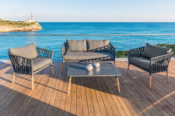 sofa 2-osobowa Asola; 162x80x76 cm (SxGxW); antracyt