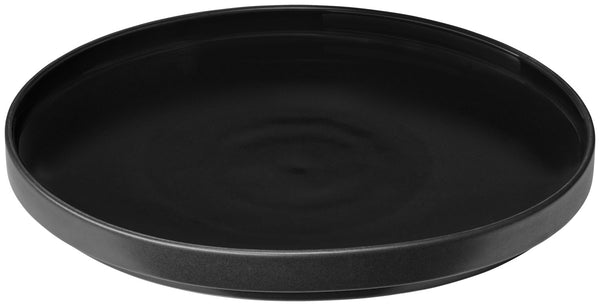 talerz z niskim rantem Skady matowy; 30x2.5 cm (ØxW); czarny; okrągły; 2 sztuka / opakowanie