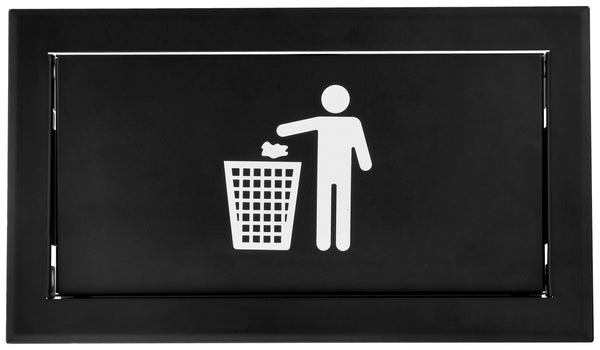 Abfallklappe Waste; 33x19x4.5 cm (DxWxG); czarny; prostokątny
