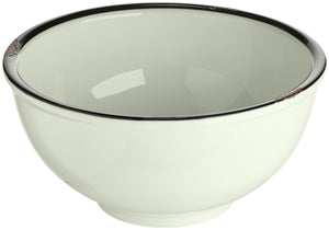 miska Liron stożkowa; 600ml, 14.5x7 cm (ØxW); biel kremowa/czarny; okrągły; 4 sztuka / opakowanie